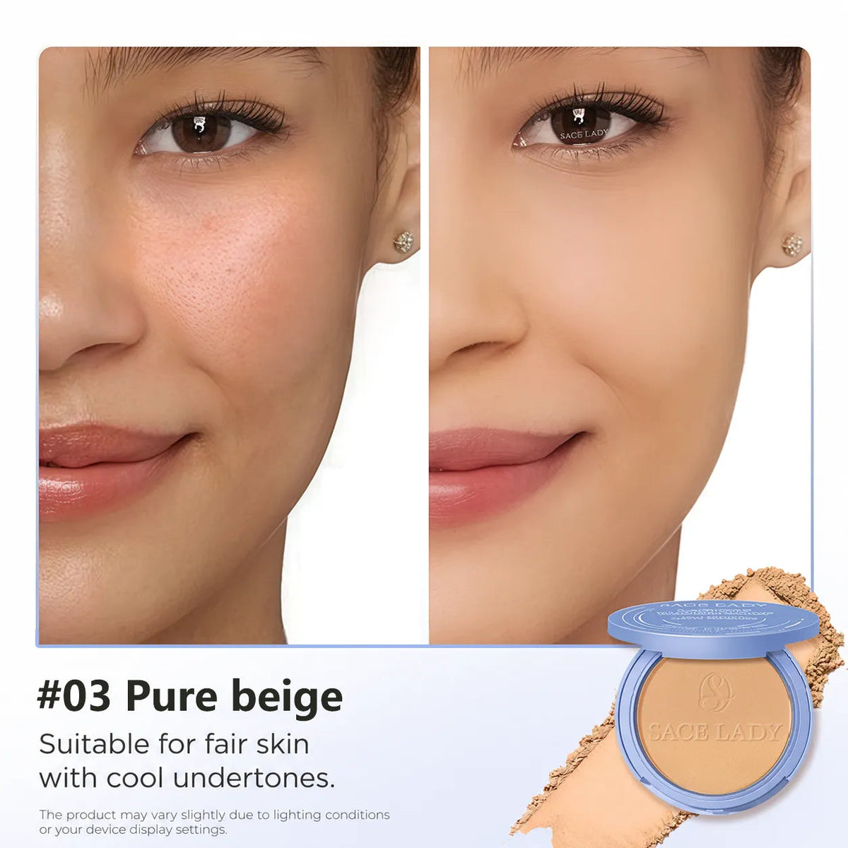 Waterproof Matte Oil-Control Pressed Powder
