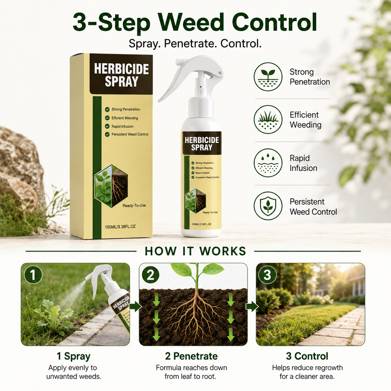 Root-Acting Weed Killer Spray – Fast & Long-Lasting Weed Control