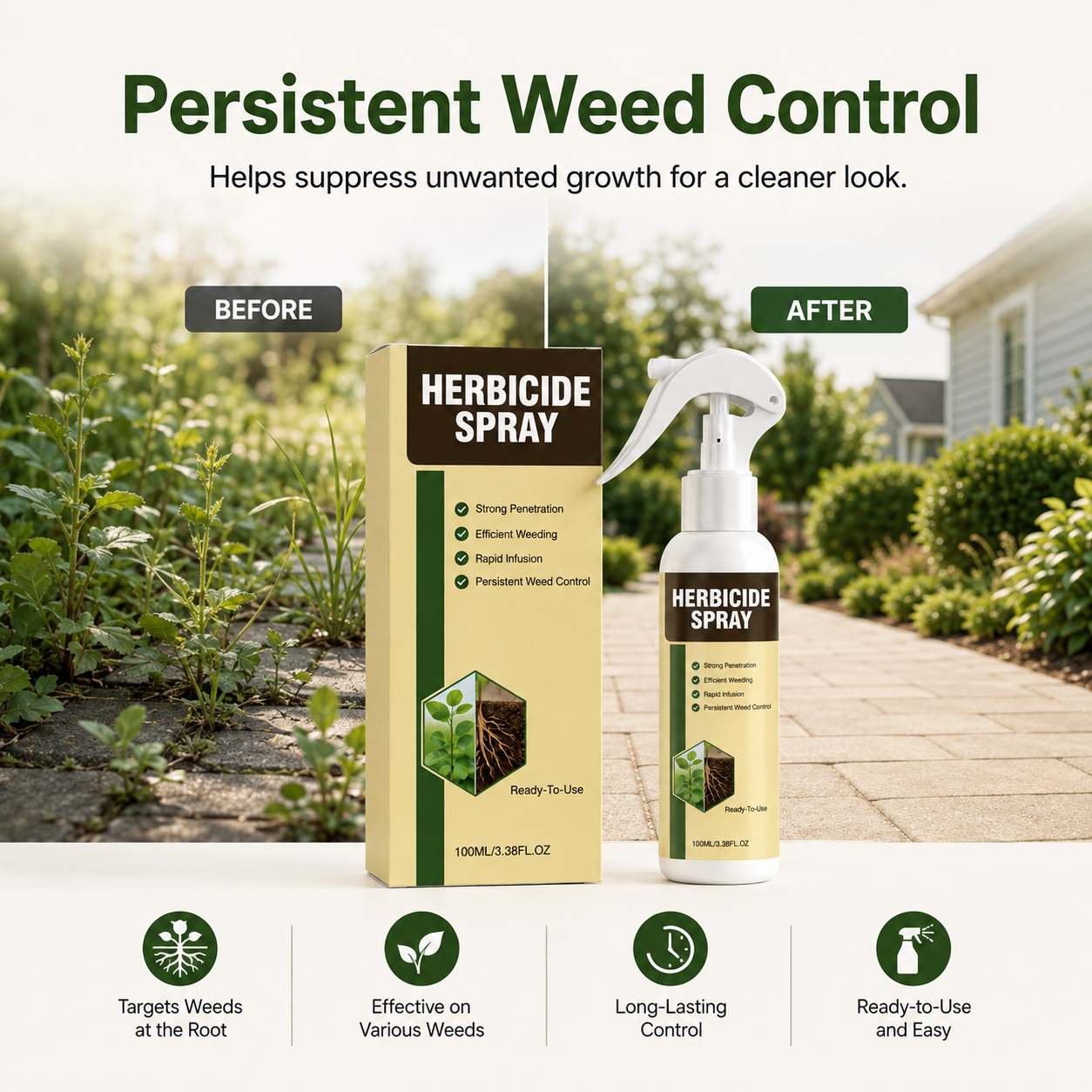 Root-Acting Weed Killer Spray – Fast & Long-Lasting Weed Control