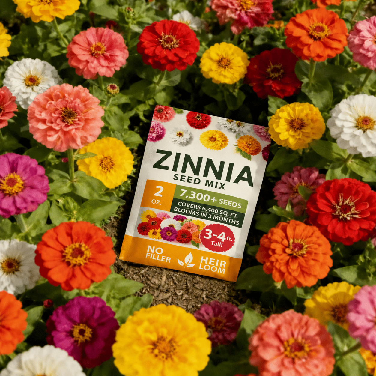 🔥Last Day 70% OFF🔥Zinnia Seeds - Pure Seeds - No Filler -Heirloom Flower Seeds