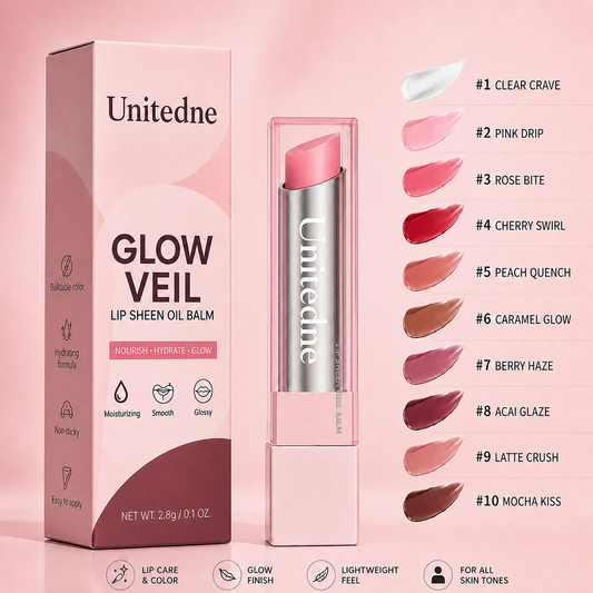 🔥Last Day Buy 1 Get 1 Free|Unitedne GLOW VEIL LIP SHEEN OIL BALM