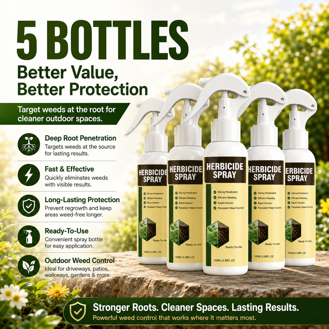 Root-Acting Weed Killer Spray – Fast & Long-Lasting Weed Control