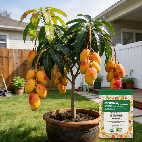 Non-GMO Mango Seeds for Home Garden Fast Germination & Easy Growing-YOY