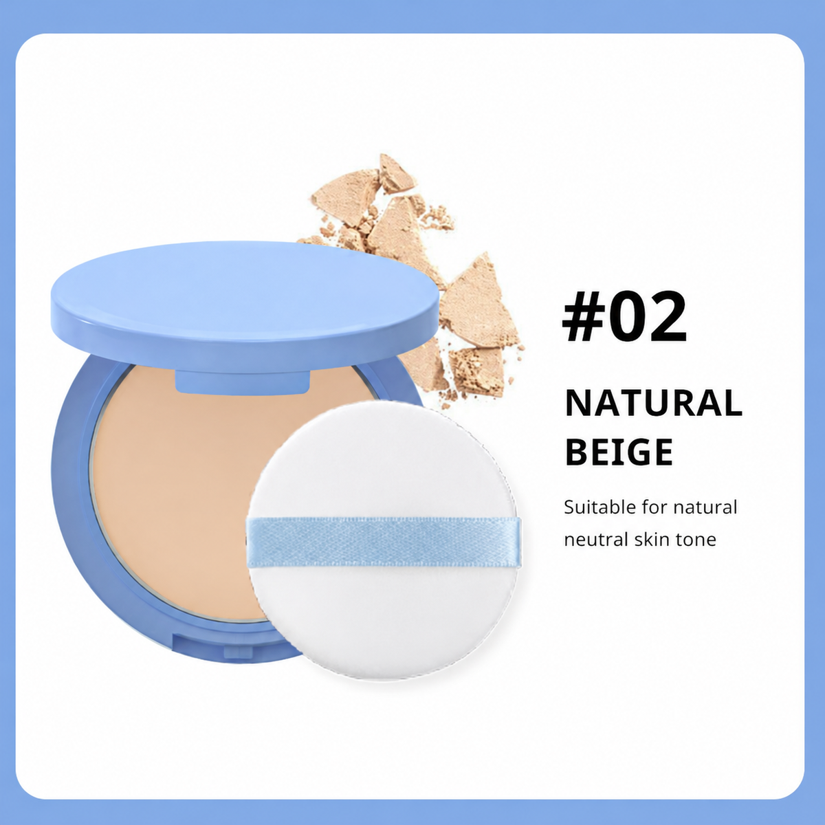 Waterproof Matte Oil-Control Pressed Powder